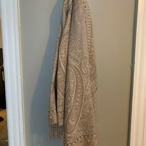 Tan Paisley Scarf/Throw
